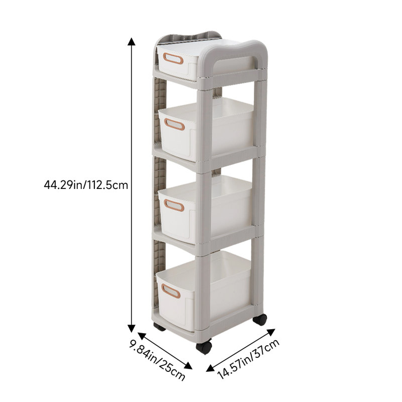 112.5cm H x 25cm W Utility Cart with Wheels