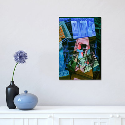 Still Life Before An Open Window, Place Ravignan by Juan Gris - Wrapped Canvas Print