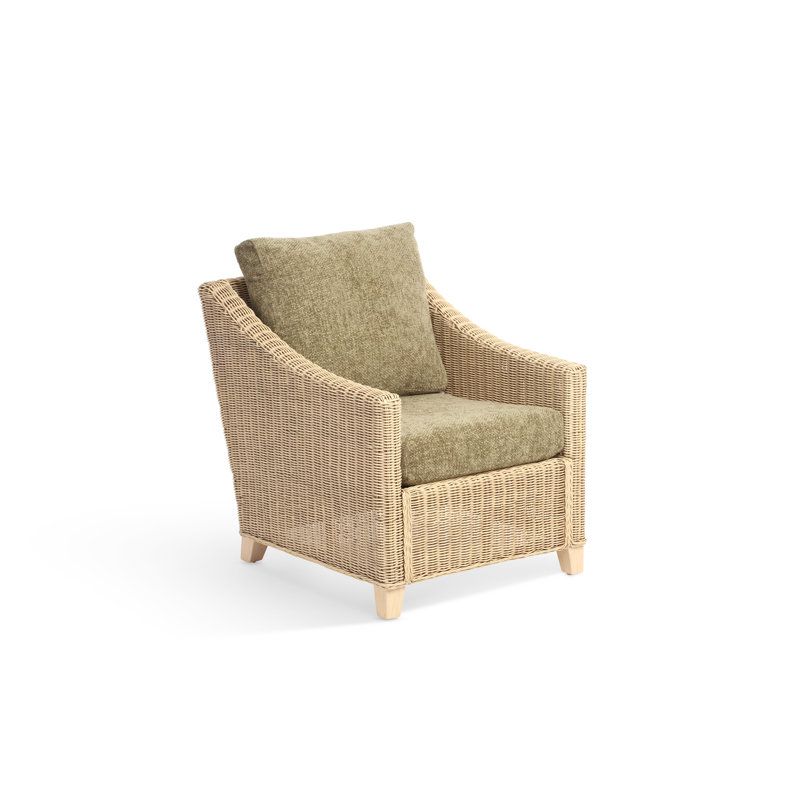 Upholstered Armchair, Green