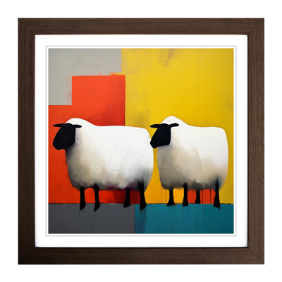 Sheep Suprematism No.1 - Framed Print