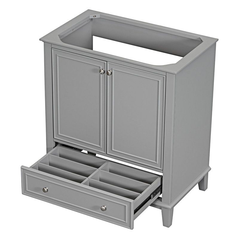 Base de meuble-lavabo simple 29,5 po seulement, Gris