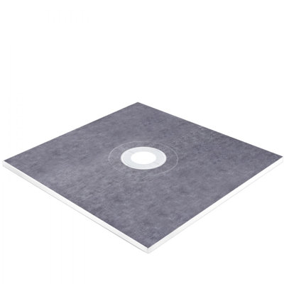 Shower Curb Kit, 48"x48" Watertight Shower Curb Overlay with 4" PVC Central