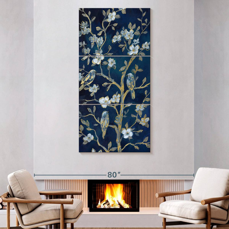 Indigo Spring I, 80" H x 39" W