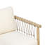 Chaises longues spacieuses pour patio, mobilier de jardin moderne en corde de bois d'acacia