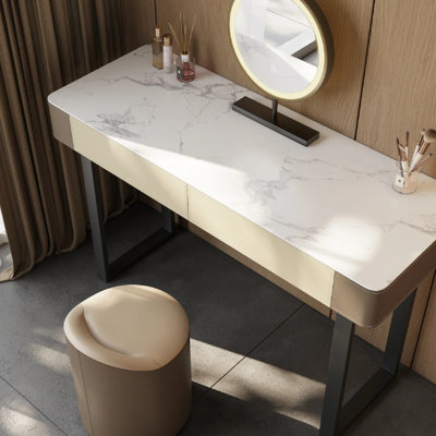 Coiffeuse de maquillage moderne avec tabouret