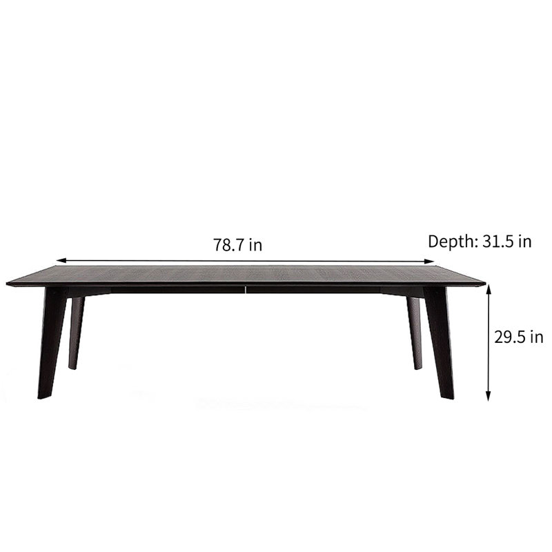 Table de salle à manger Minimalist, H 29,5 po x L 78,7 po x l 31,5 po