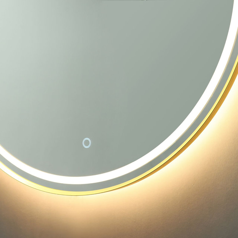 Renz - Miroir rond - Laiton brossé