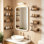 Ensemble de 8 tablettes flottantes de 4,7 pouces en bois rustique pour la chambre à coucher, le salon, la cuisine, la salle de bain et le bureau