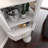 Sideboard Wooden Corner Bar Cabinet With 2 Open Storage Shelves And 2 Drawers, Mirrored Back Cabinet, High Feet/Legs For Easy Cleaning, Buffet Cabinet-1141796520