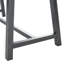Table de salle à manger rustique d'extérieur en bois avec structure en métal noir, lambris, durabilité haut de gamme, H 29,5 po x l 70 po, P 34,69 po, charge de 300 lb de finition sablée, idéale pour une utilisation, capacité