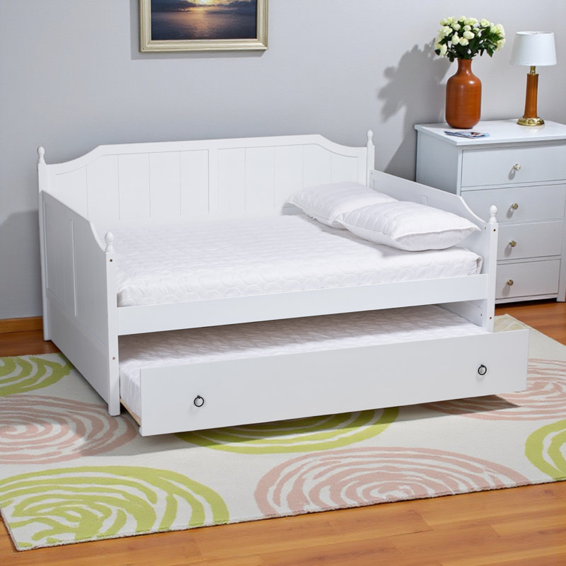 Lit de jour avec couchette simple Aaina Addison, Blanc