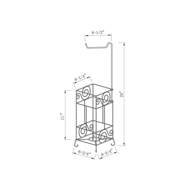 Porte-papier hygiénique sur pied, Argent
