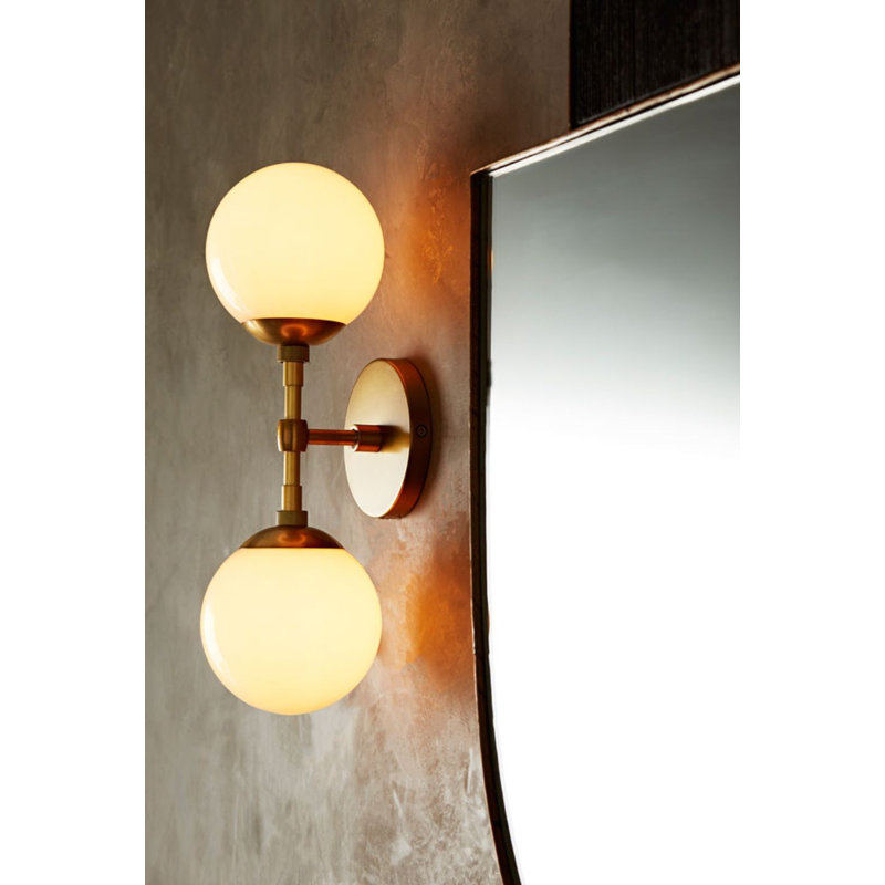 Lianna Half-circle Marble Wall Mirror