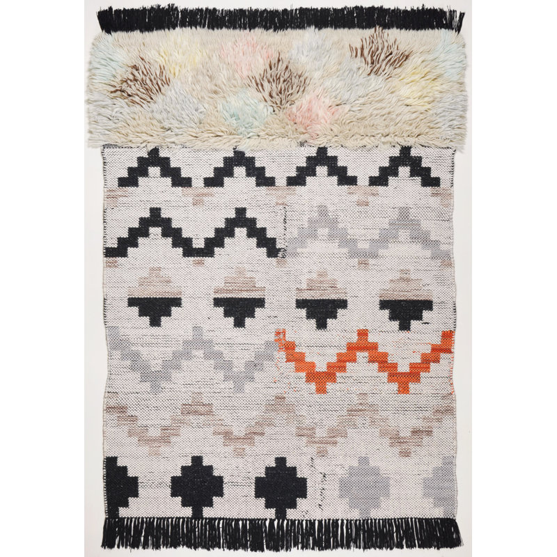 Oberyn Chevron Hand Woven Area Rug, Rectangle 70 x 140cm