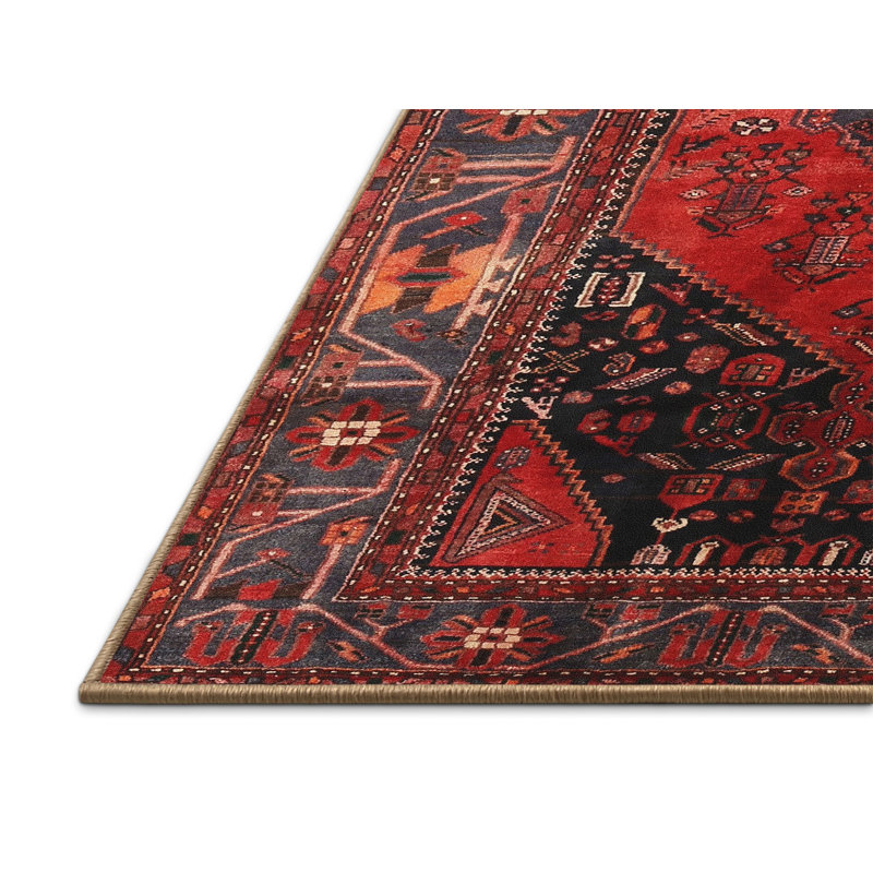 Tapis rouge à motif sud-ouest, Rectangle 7 pi x 9 pi