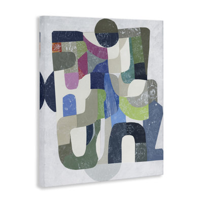 Retro Geometrics on Grey Canvas, design by Coco Good