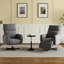 Fauteuil inclinable électrique pivotant à 360 ° en velours, inclinable électrique avec charge de type C, pour bureau à domicile et salon, gris foncé, assemblage rapide