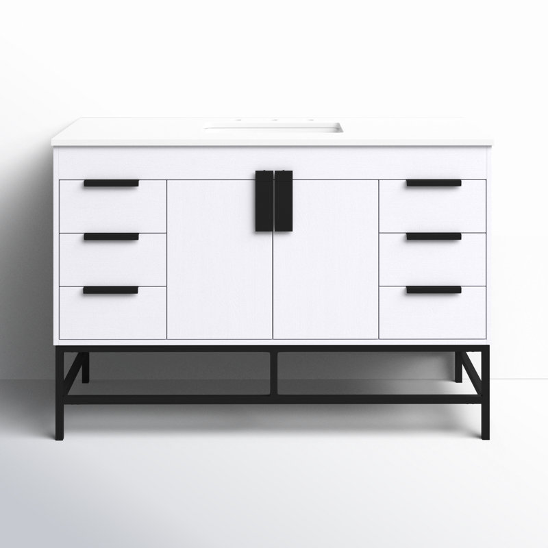 Ensemble de meuble-lavabo simple 48 po Eugene, Blanc