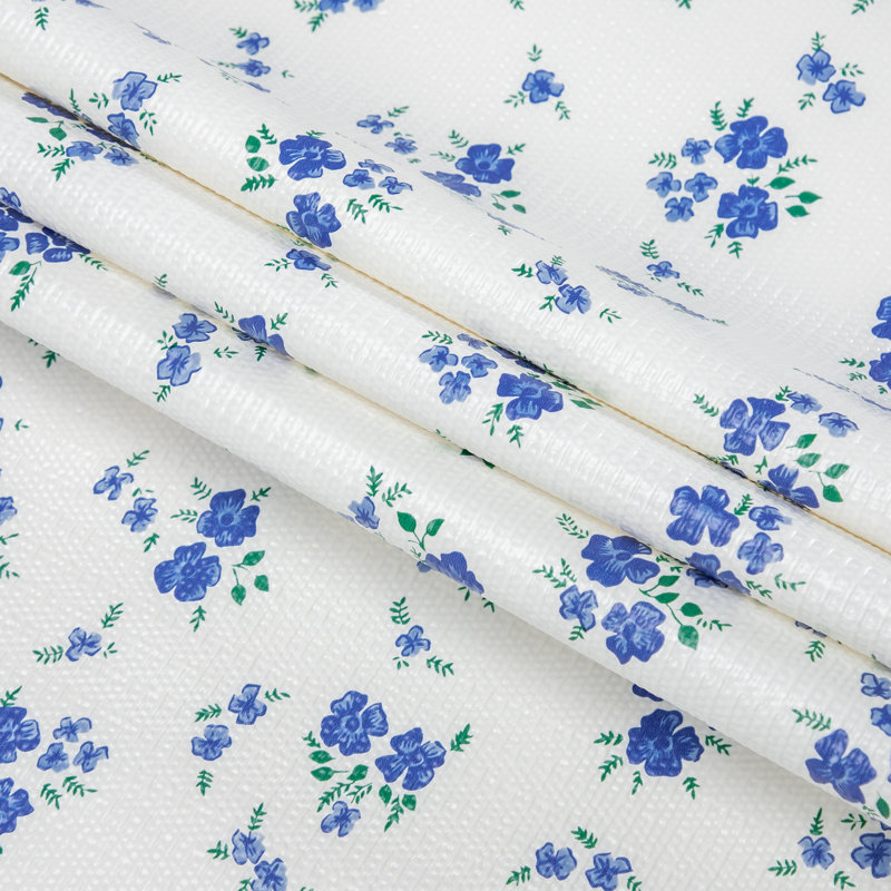Revêtement pour tiroirs et étagères d'armoires de cuisine, non adhésif, antidérapant et imperméable, 30,5 cm x 3 m, motif floral bleu et blanc, idéal pour réfrigérateur, commode et salle de bain.