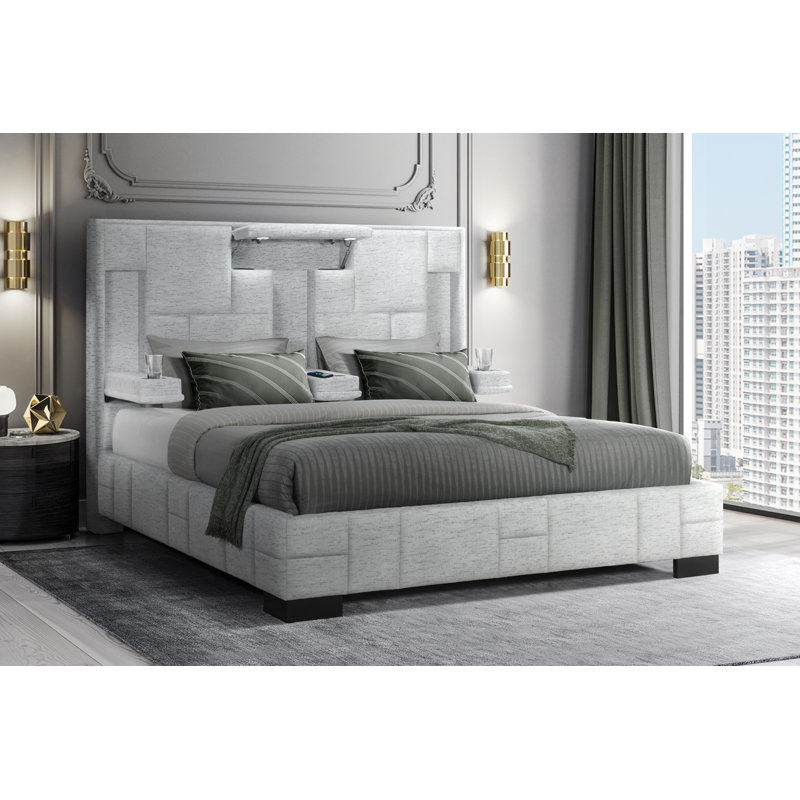 Oscar Bed, Queen, Dark Gray