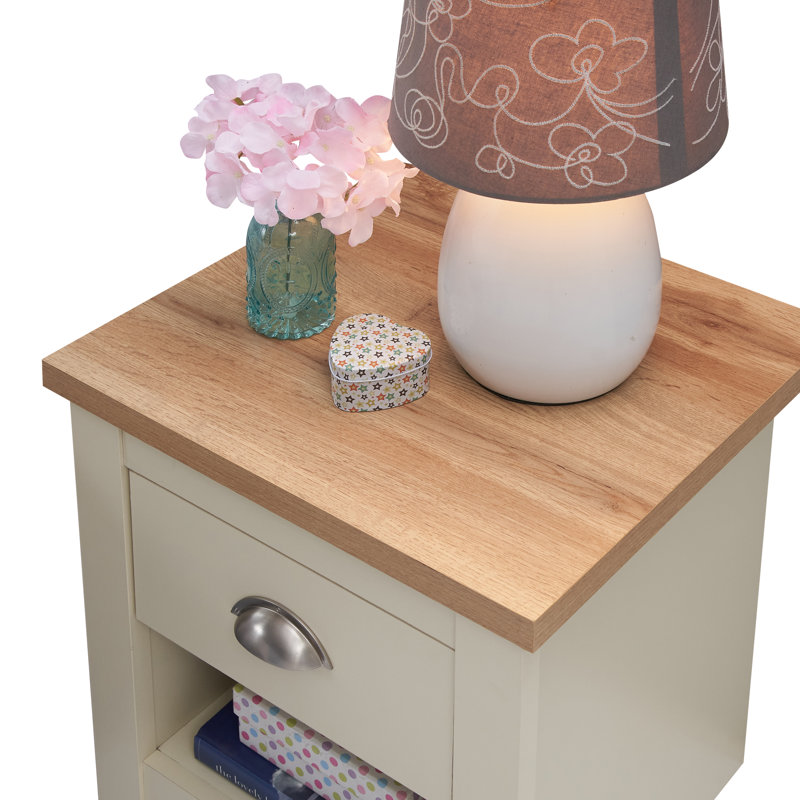 Aquitaine 44.96cm W Particle Board / Chipboard Bedside Table