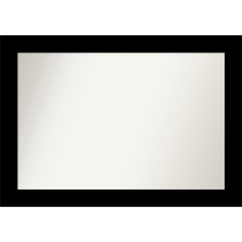 Jini Solid Wood Wall Mirror, Black, Rectangle, 29.5" x 41.5"