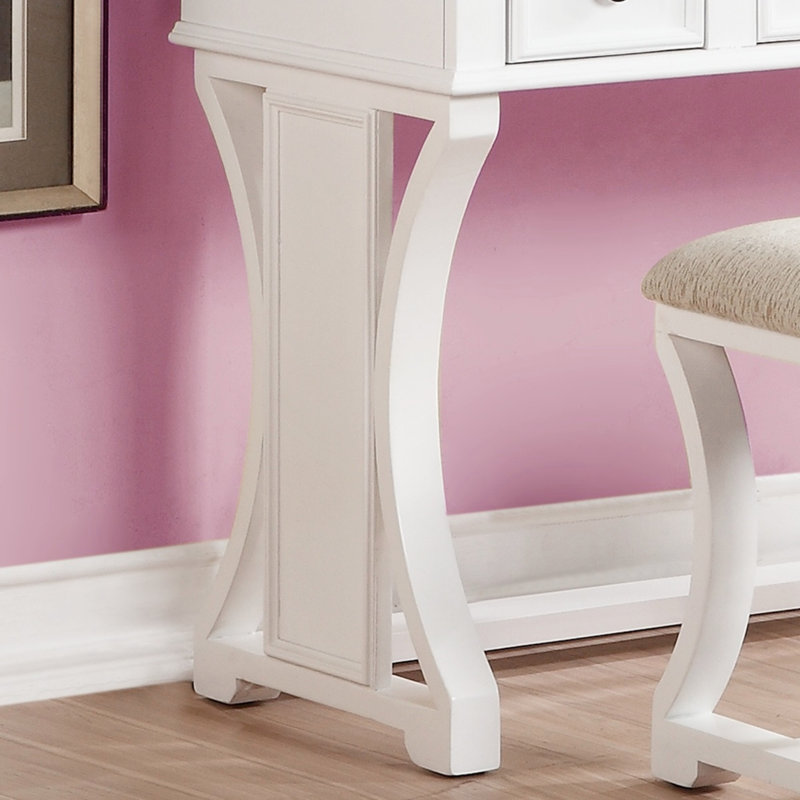 Ensemble de meuble-lavabo unique moderne avec tabouret pliable et tiroirs en panneau de fibres à densité moyenne 1 pièce