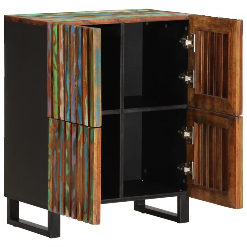 Litisha Glass Accent Chest, Brown/White/Pink