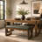 Brooklyn Walk Vinyl Dining Accent Bench - Burnt Umber