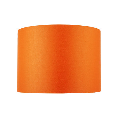 Fabric Drum Lamp Shade ( Slip-On ) in Orange