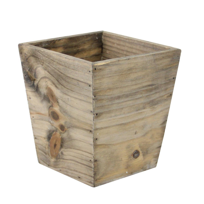 Contenant rustique en bois naturel Country Country, H 6,5 po x l 6 po x P 6 po