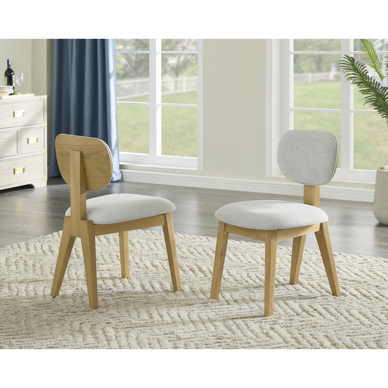 Chaise de salle à manger Lasater, ensemble de 2, Naturel