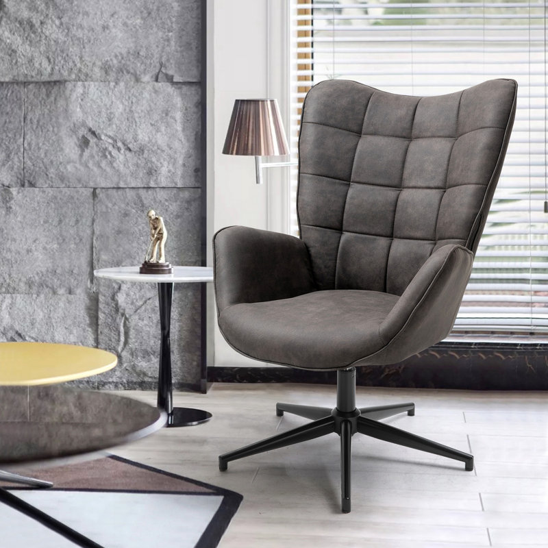 Mercury Row Charton Executive Chair, Grey, Non-Adjustable