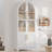 71"H Arched China Cabinet Kitchen Pantry Cabinet With Glass Doors And Adjustable Shelves, Farmhouse Versatile Display Storage Cabinet Bookcase With Hidden Drawer For Kitchen, Dining Room, Bathroom-328690851