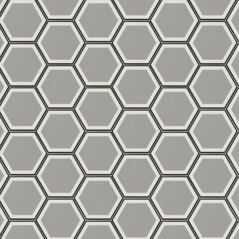 Voyage 9 in. x 10 in. Matte Porcelain Hexagon Floor and Wall Tile, Pavestone