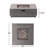 50,000 Iron Fire Pit, Square, Modern Decorative Piece, 38.71" W X D 13.08" H, No Assembly, Stone Gray Square Pit With , Aesthetic, 38.71"X38.71"X13.08", Assembly Required, Color