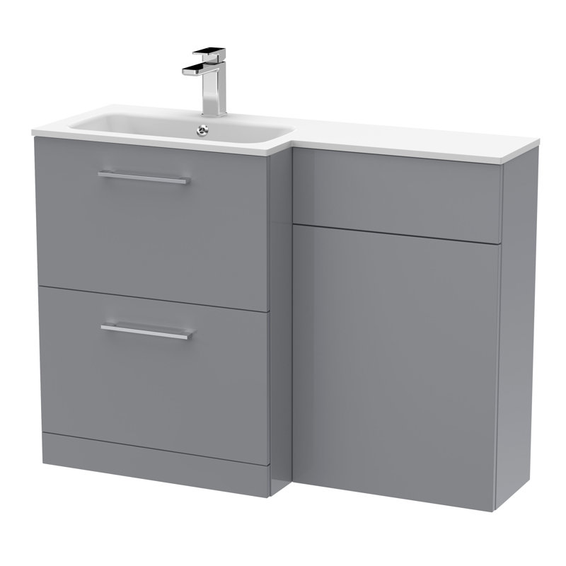 Arno 1105 mm Bathroom Vanity, Satin Grey