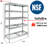 Ar Shelving Heavy Duty Galvanized Steel Garage Storage Shelving Unit in Silver with Wire Racks NSF Cerified-744353710