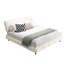 Structure de lit très grand avec tête de lit capitonnée et conception de coussin ultra doux, lit plateforme en chenille, solide et stable, silencieux, beige-740923009-740923012