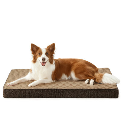 JOEJOY Dog Beds , Orthopedic Dogs Crate Bed with Washable Removable Cover, Extra Thick Egg Memory Foam Pet Beds, Waterproof Washable Mattress