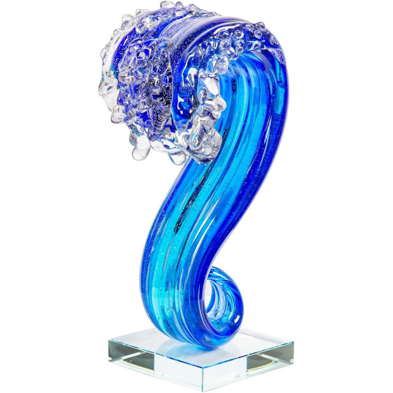 Wave Art Glass Sculpture