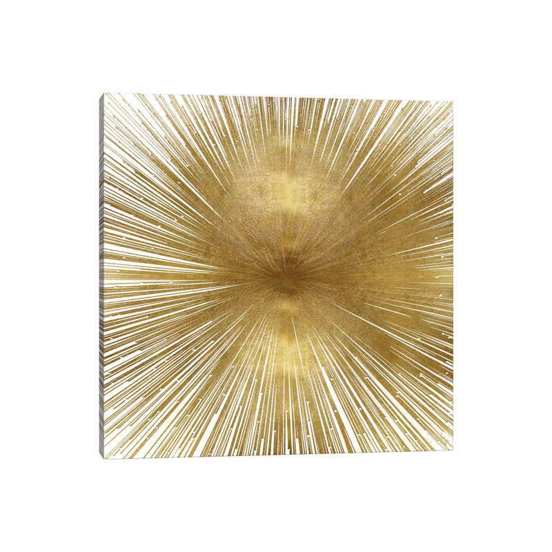 Radiant Gold by Abby Young - Print on Canvas, Black Framed, 93.98 cm H x 93.98 cm W