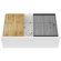 33"L x 20"W Kitchen Sink, Farmhouse Workstation Sink with Cutting Board and Dish Drying Rack