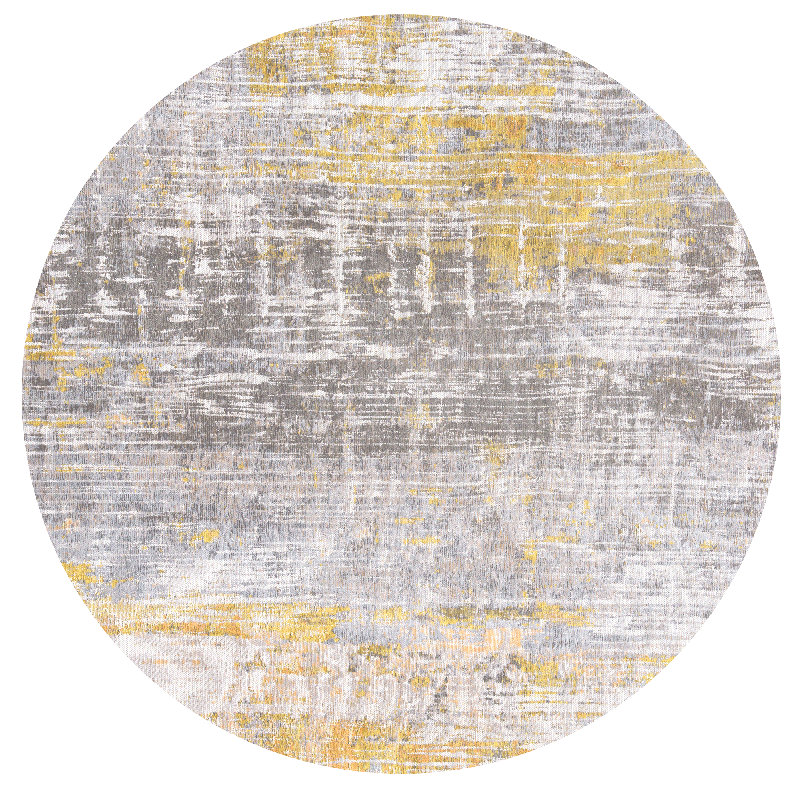 Ely Abstract Recycled P.E.T Area Rug, Round 140cm