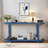 Minimalist Console Table With Oval Desktop And 2-tier Design-70788116