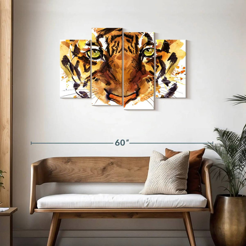 Tigre féroce Brampt, H 27 po x l 43 po