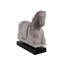 Lily's Living 16.5" Natural Stone Travertine Horse Statue With Black Wooden Base