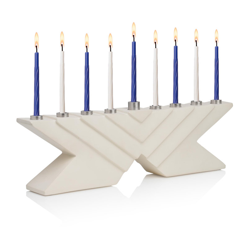 Frank Lloyd Wright Inspired Ceramic Menorah