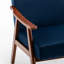 Le fauteuil d'appoint en velours bleu foncé avec structure en bois massif stable, pour le salon, la chambre à coucher et le cadre de l'entrée recouvert de velours profond, ajoute une touche de classe aux pièces-1596328148