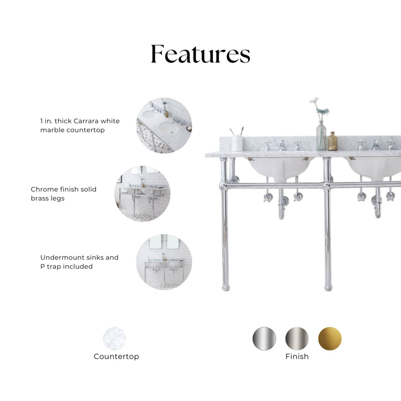 Embassy Stone Oval Console Bathroom Sink with Faucet and Overflow, Chrome